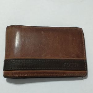 Vintage Fossil Leather Billfold
